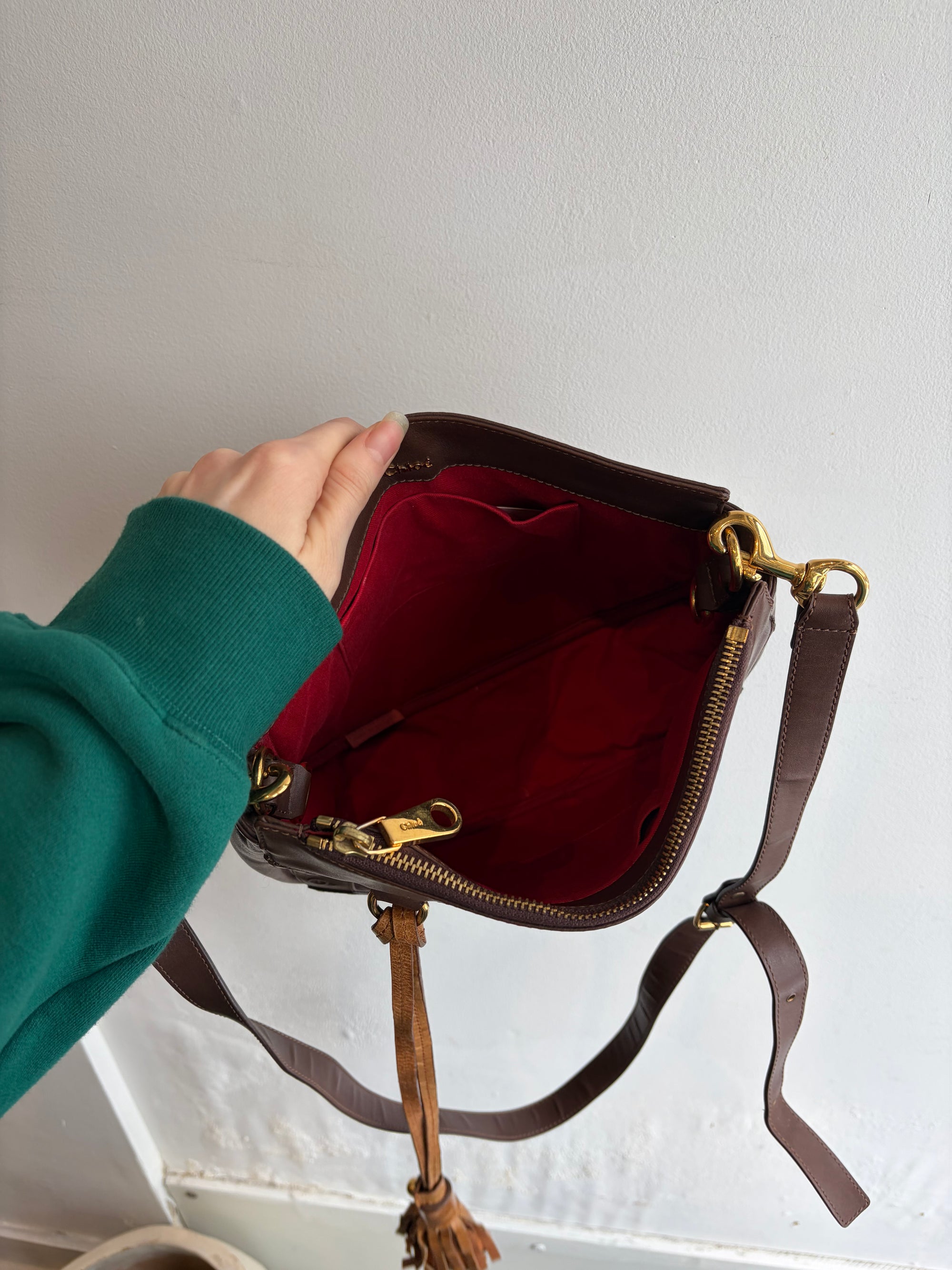 Chloe Eden Crossbody Bag, Brown