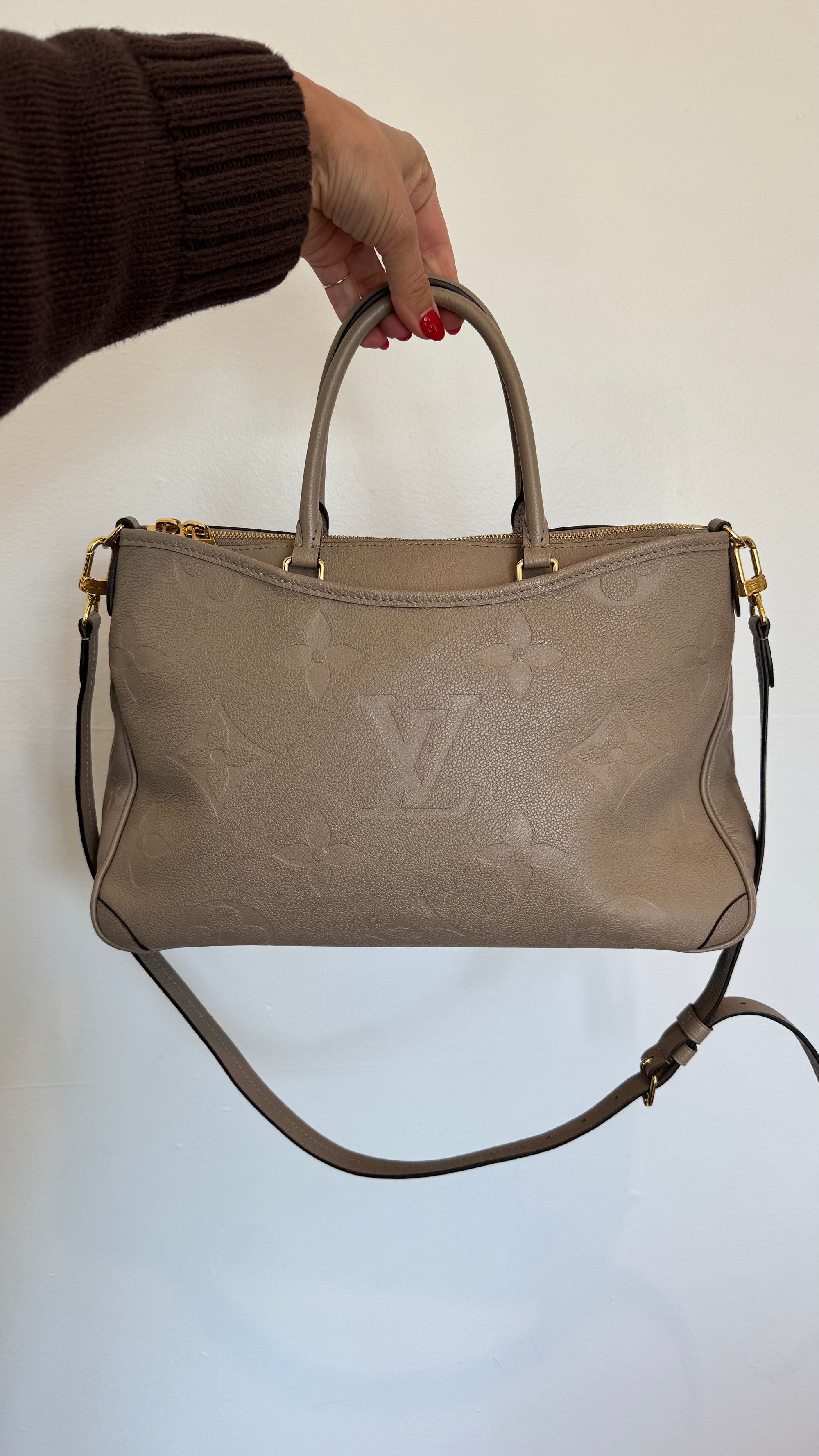 Louis Vuitton Trianon MM Handbag, Tourterelle Grey