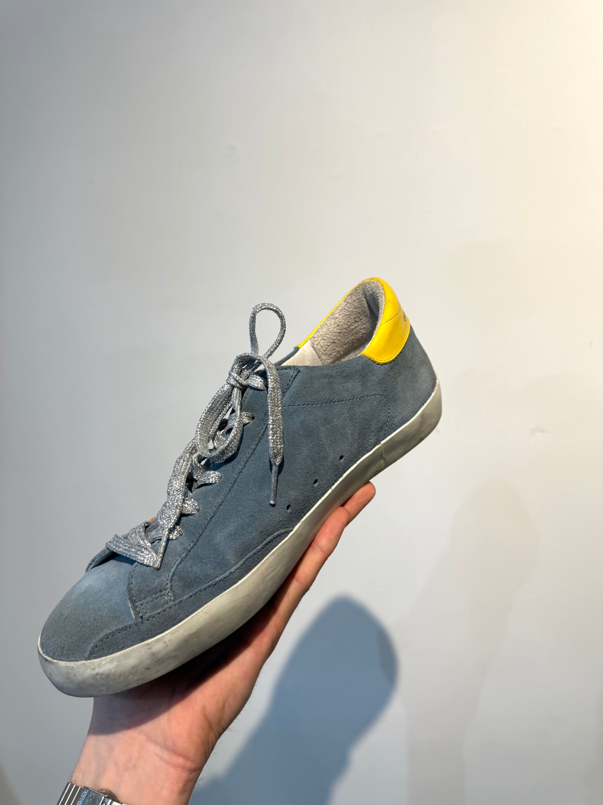 Golden Goose Super-Star Sneakers, Blue, 10W