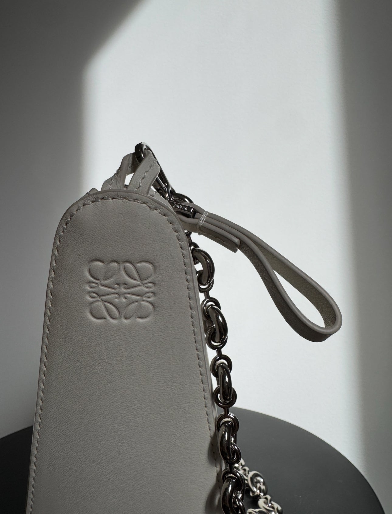 Loewe Hammock Hobo Bag Cream with Donut Chain