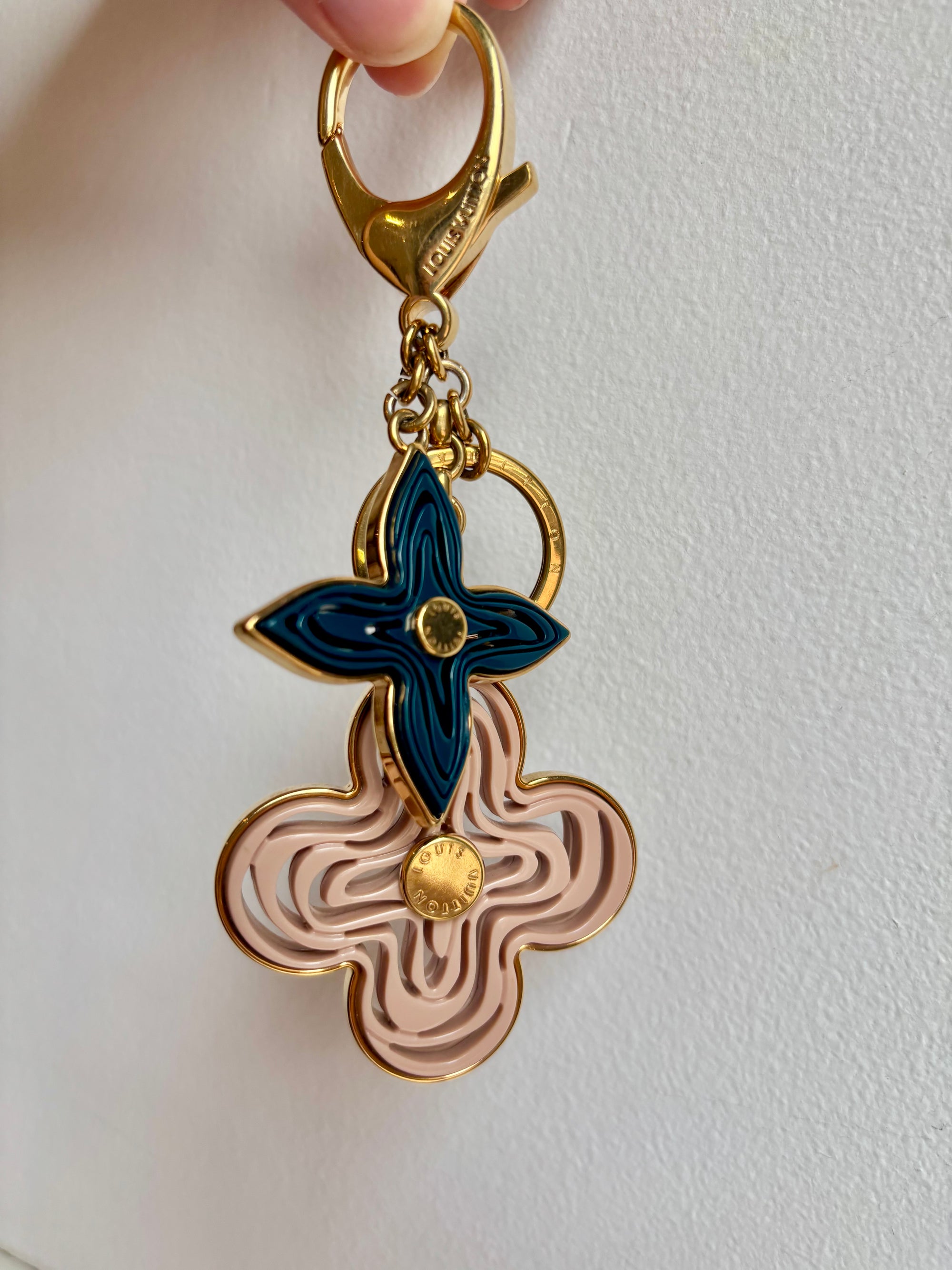 Louis Vuitton Rose Resin Key Ring Bag Charm