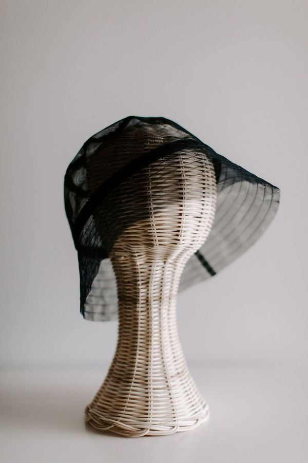 IDA KLAMBORN tulle bucket hat, Black