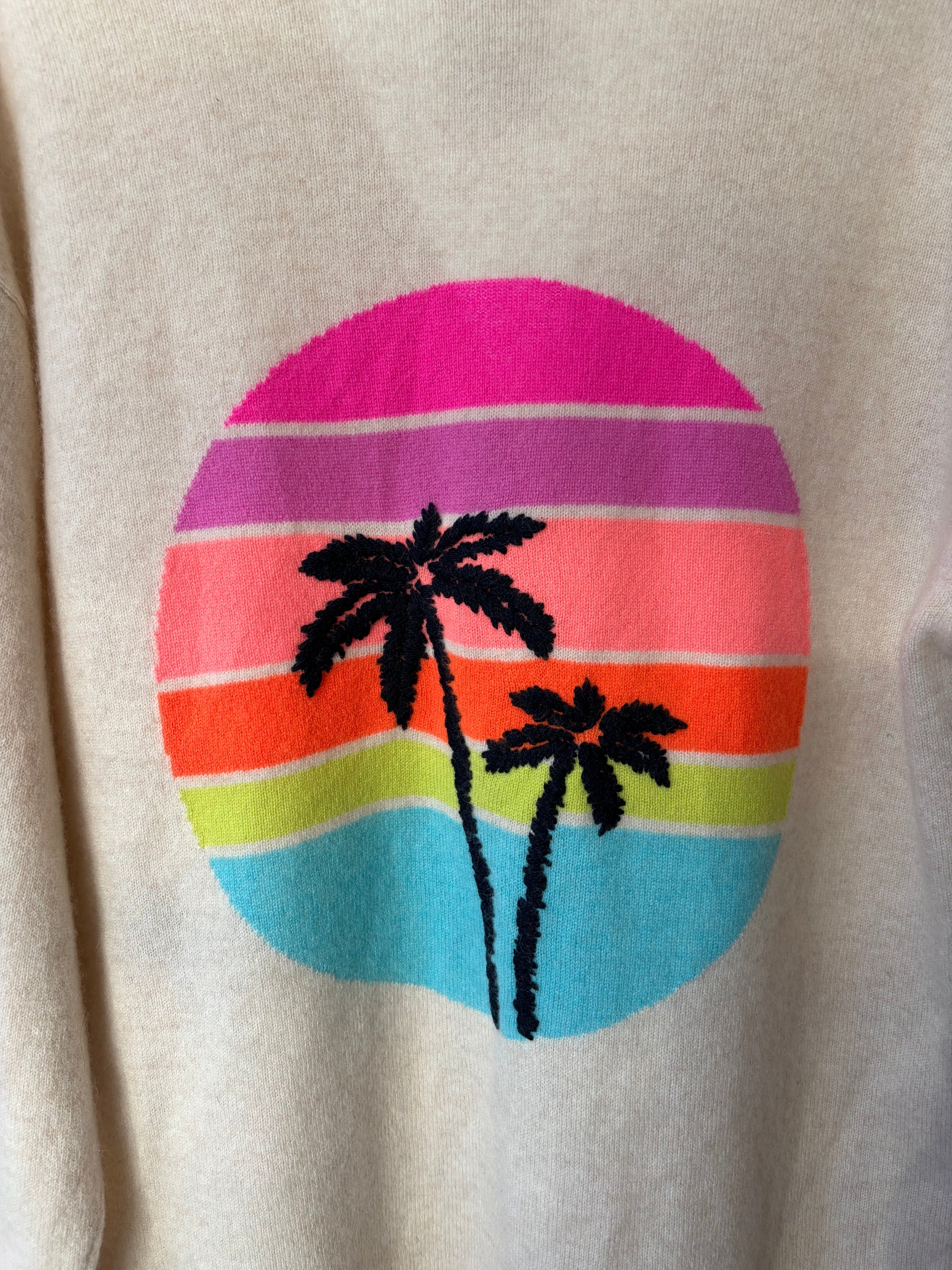 Brodie cashmere, Malibu Sunset Cashmere Cardigan, Cream, Small