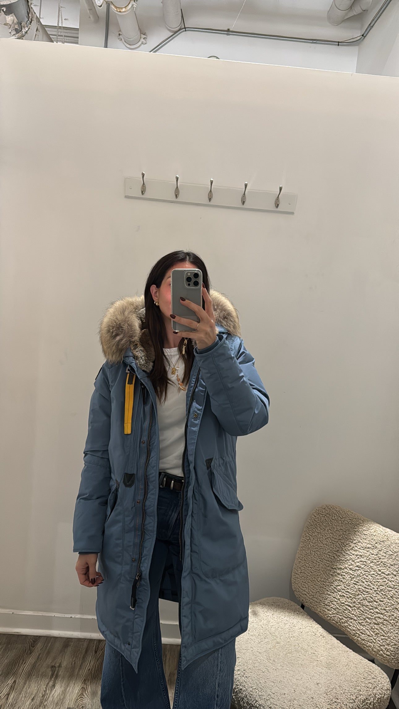 Parajumpers parka, with fur,  Blue, Large