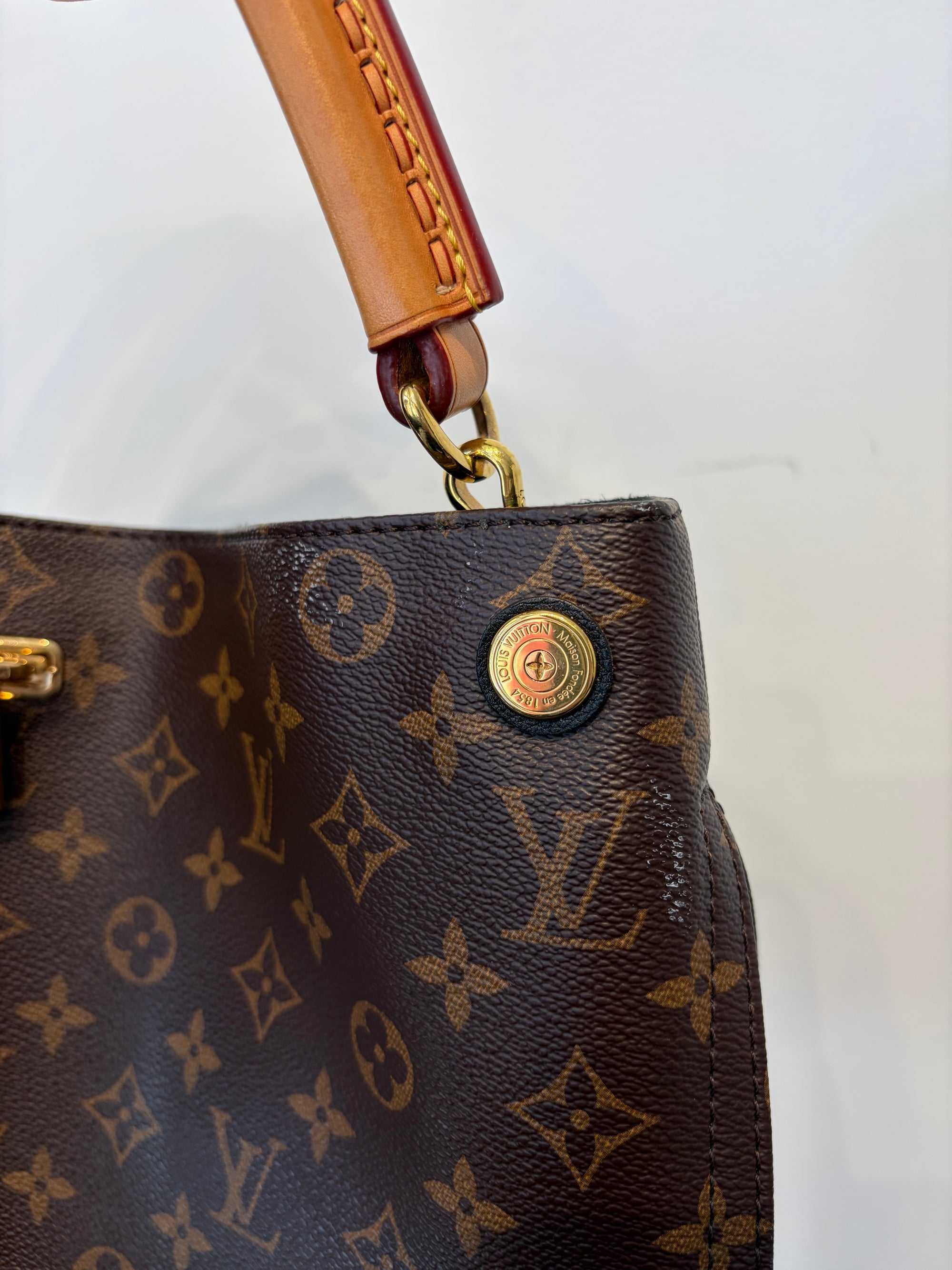 Louis Vuitton Monogram Gaia Handbag, Brown/Black