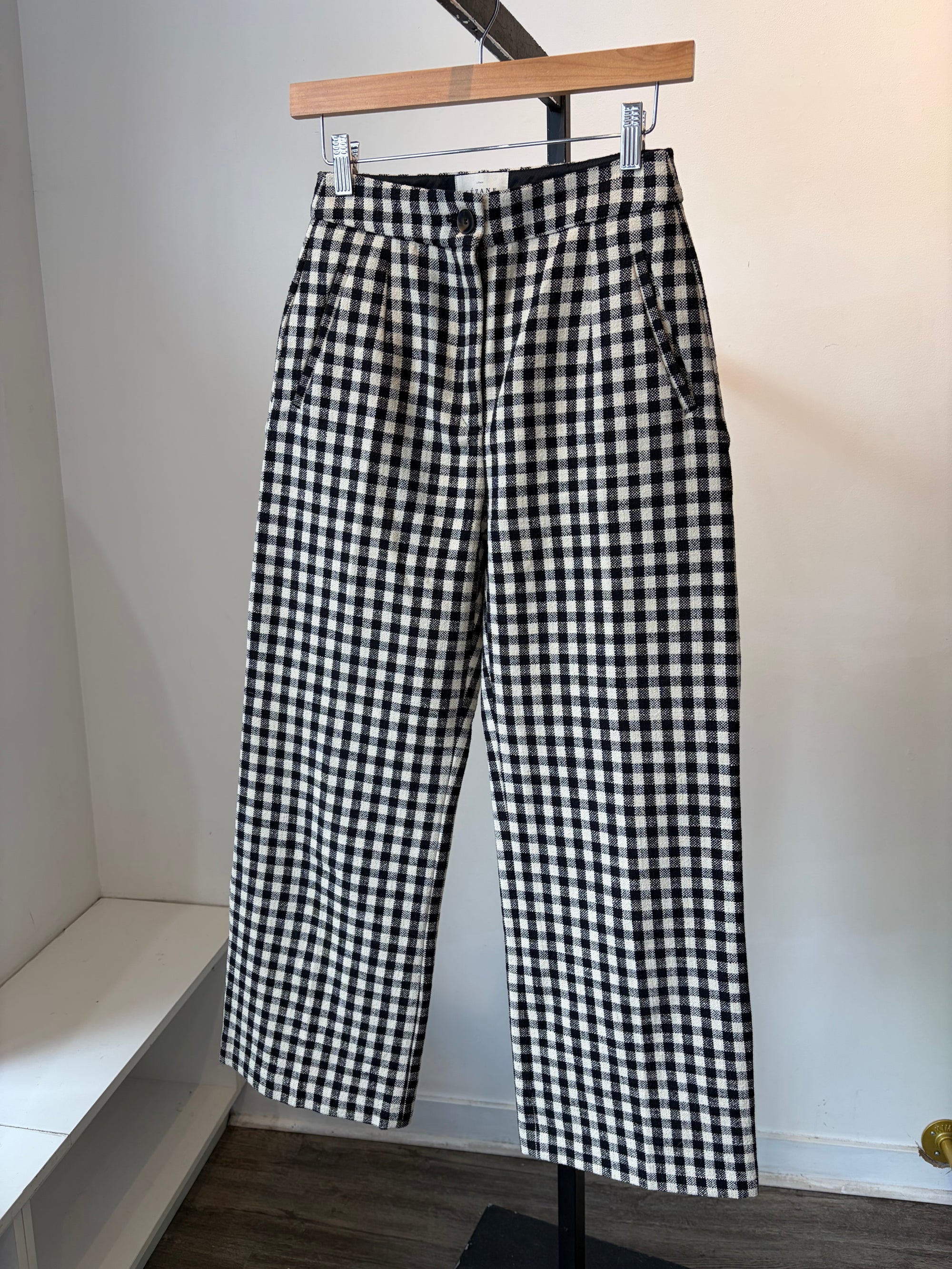 Sézane Martin Crop Trousers,  Black White, 34