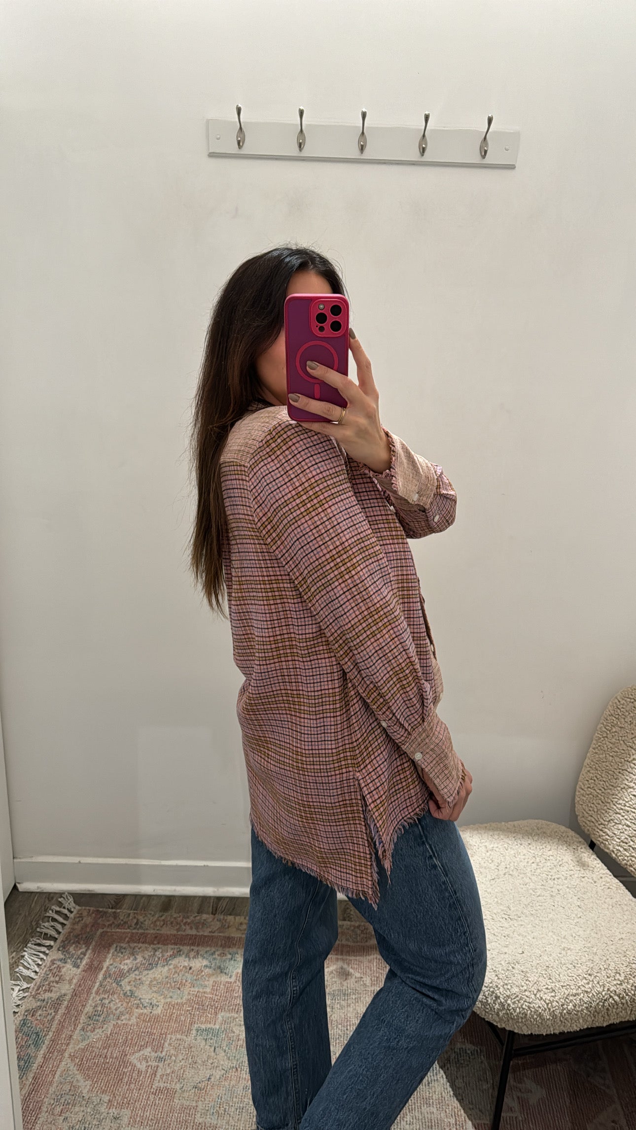 By Malene Birger Plaid Blouse Pink, 38