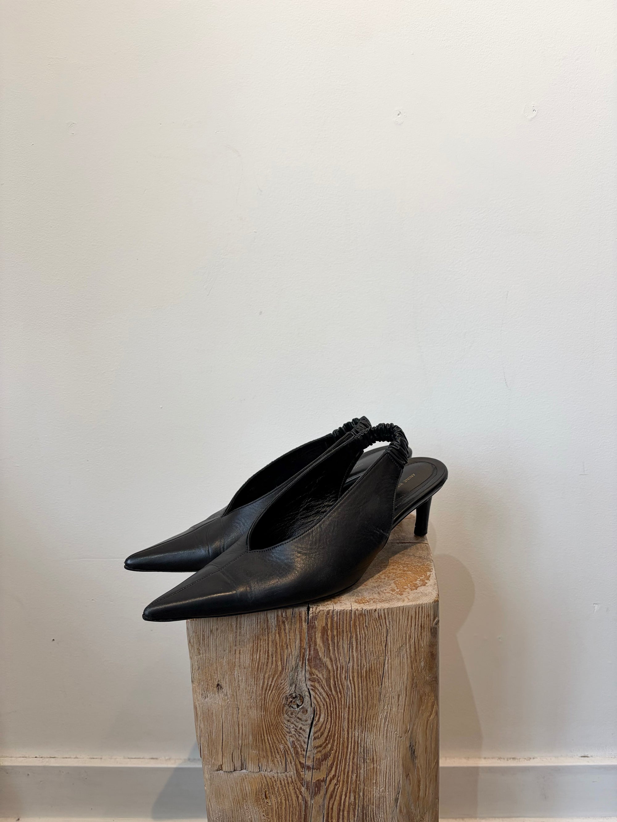 Anine Bing Lyla Slingback Pumps, Black, 38