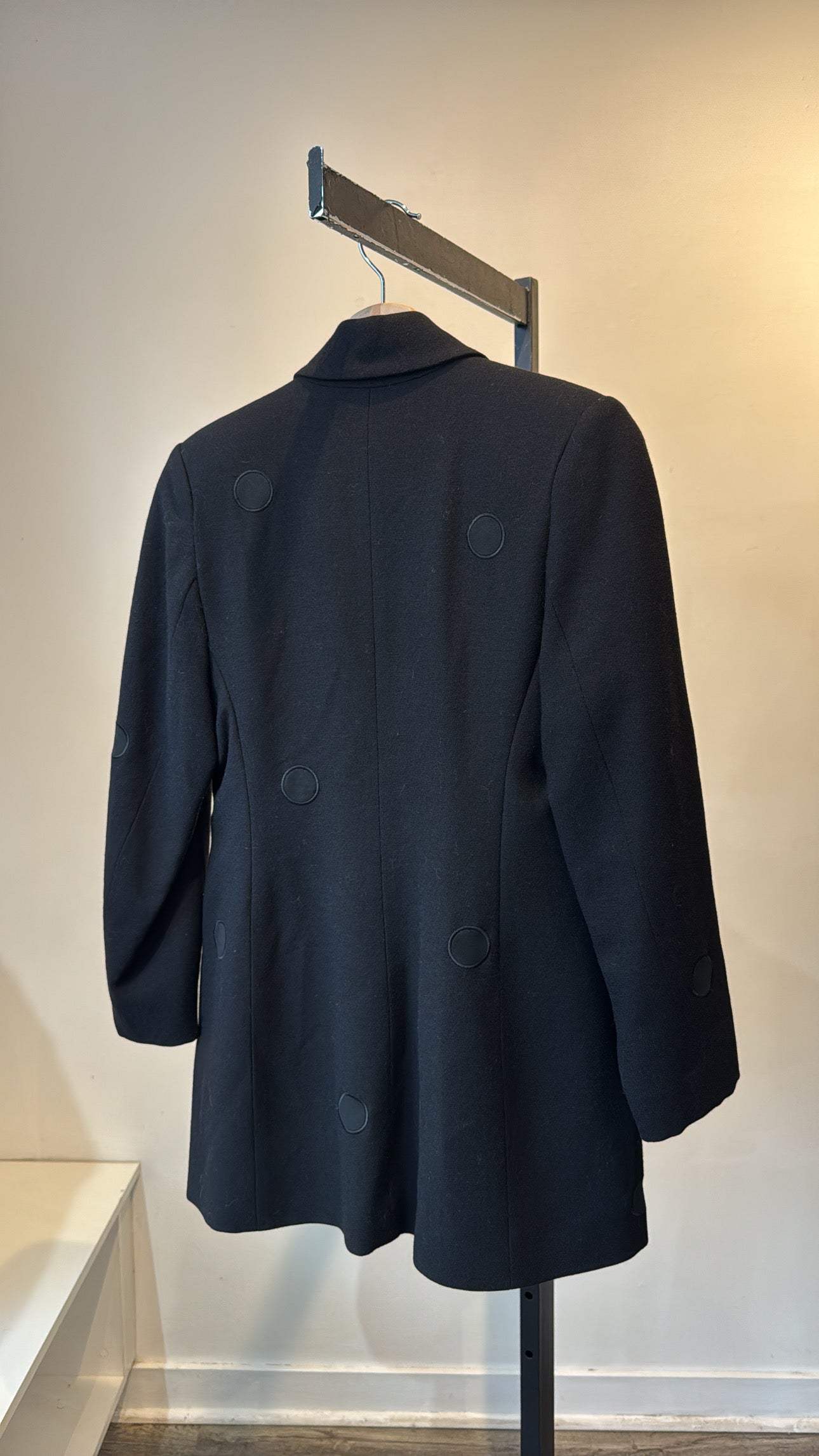 Samuel Bardon blazer with gold button, Black, 6