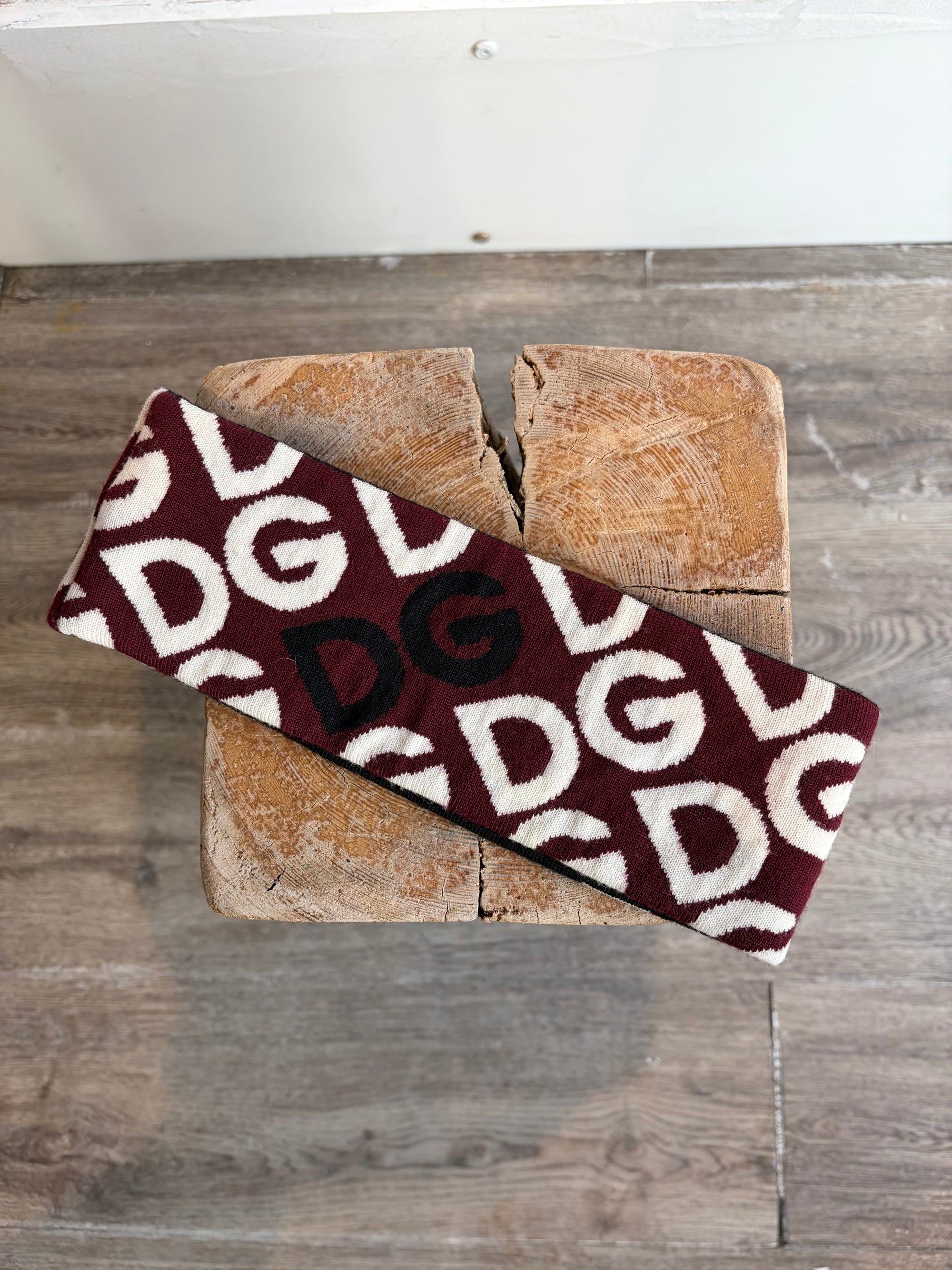 Dolce & Gabbana Queen knit headband,  Burgundy