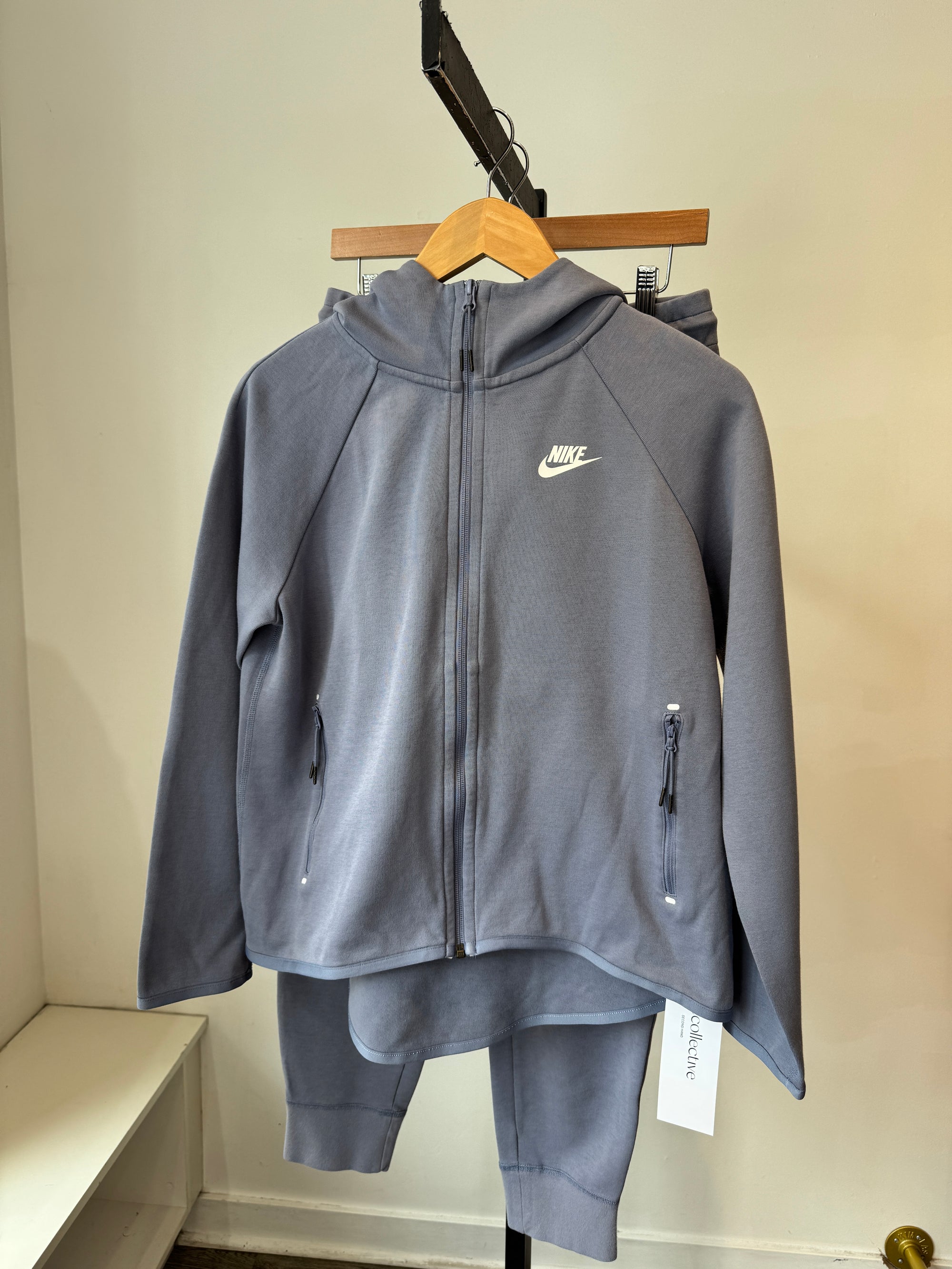 Nike Tech Zip Up Hoodie Blue, S