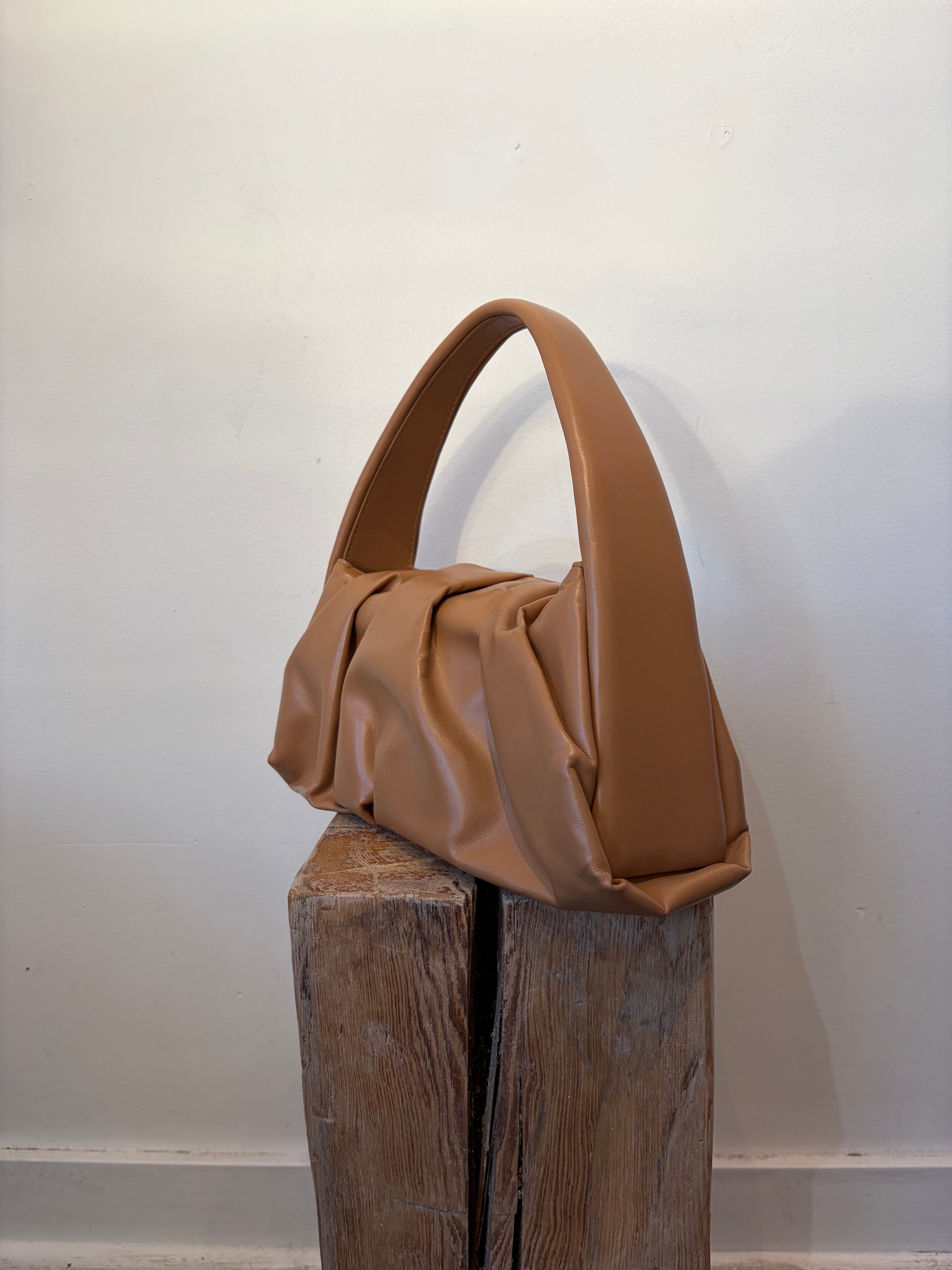 Themoire Cognac Shoulder Bag