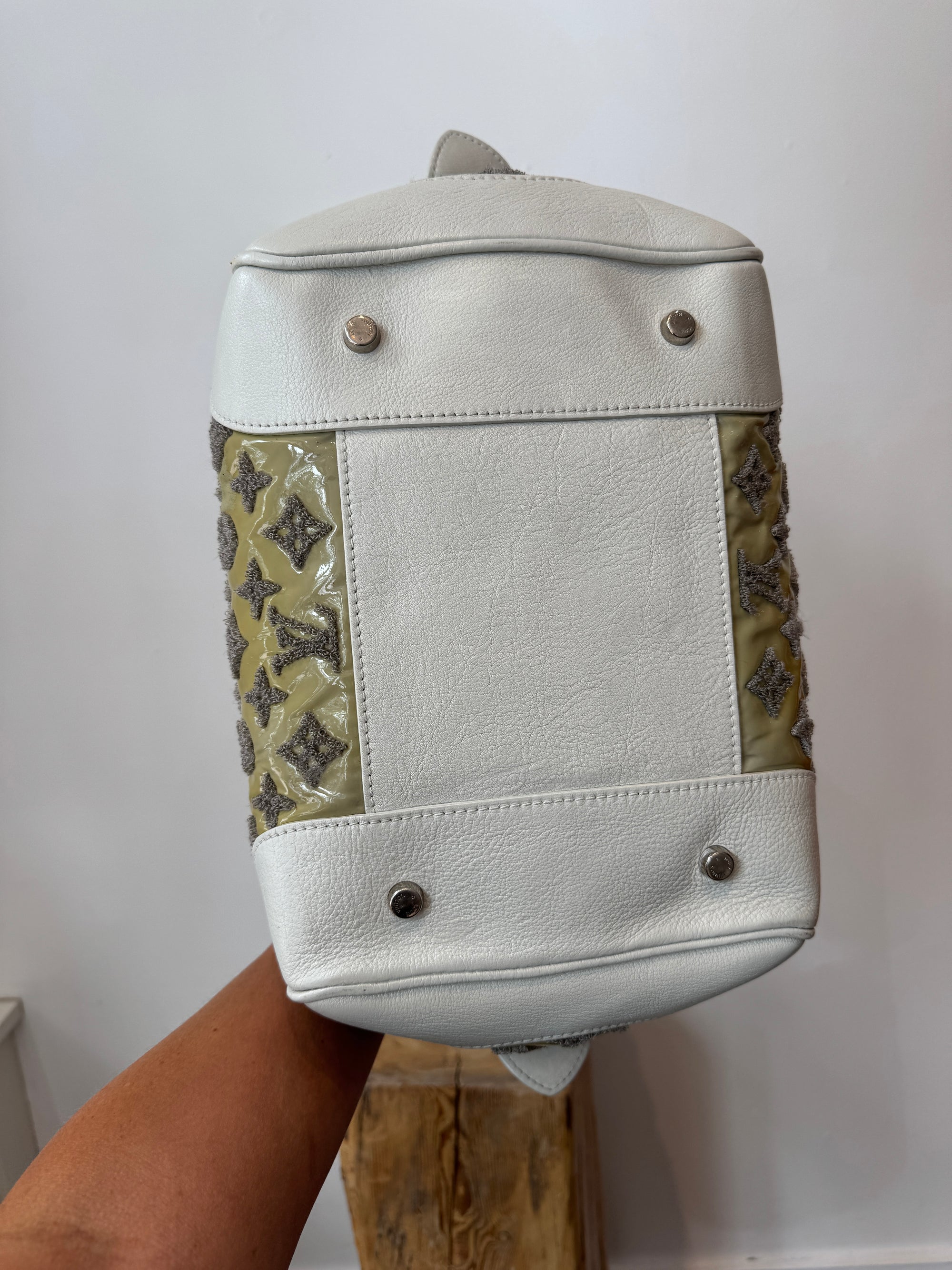 Louis Vuitton 2012 Bouclettes Speedy Round White/Grey