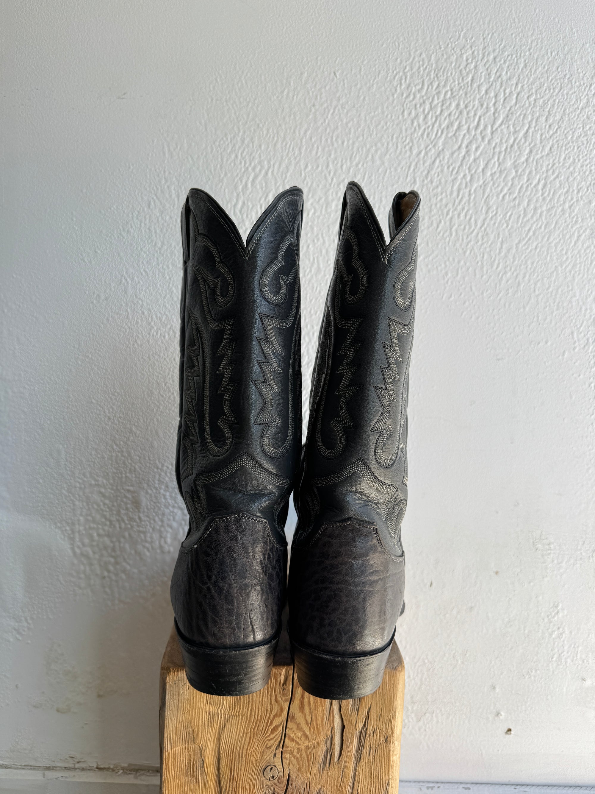 Justin leather western boots, Grey, 10
