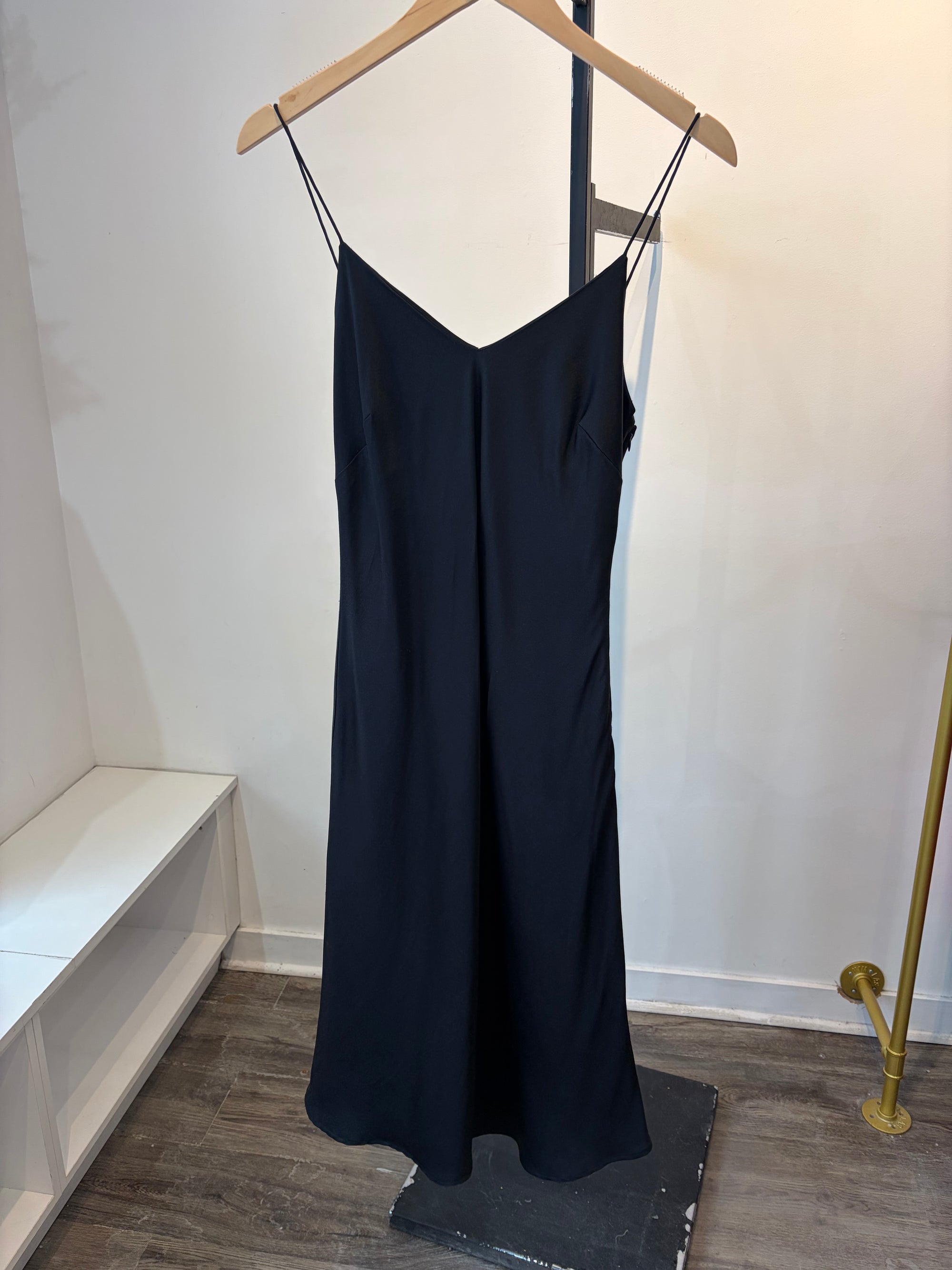 Anine Bing sleeveless slip dress, Black, XS