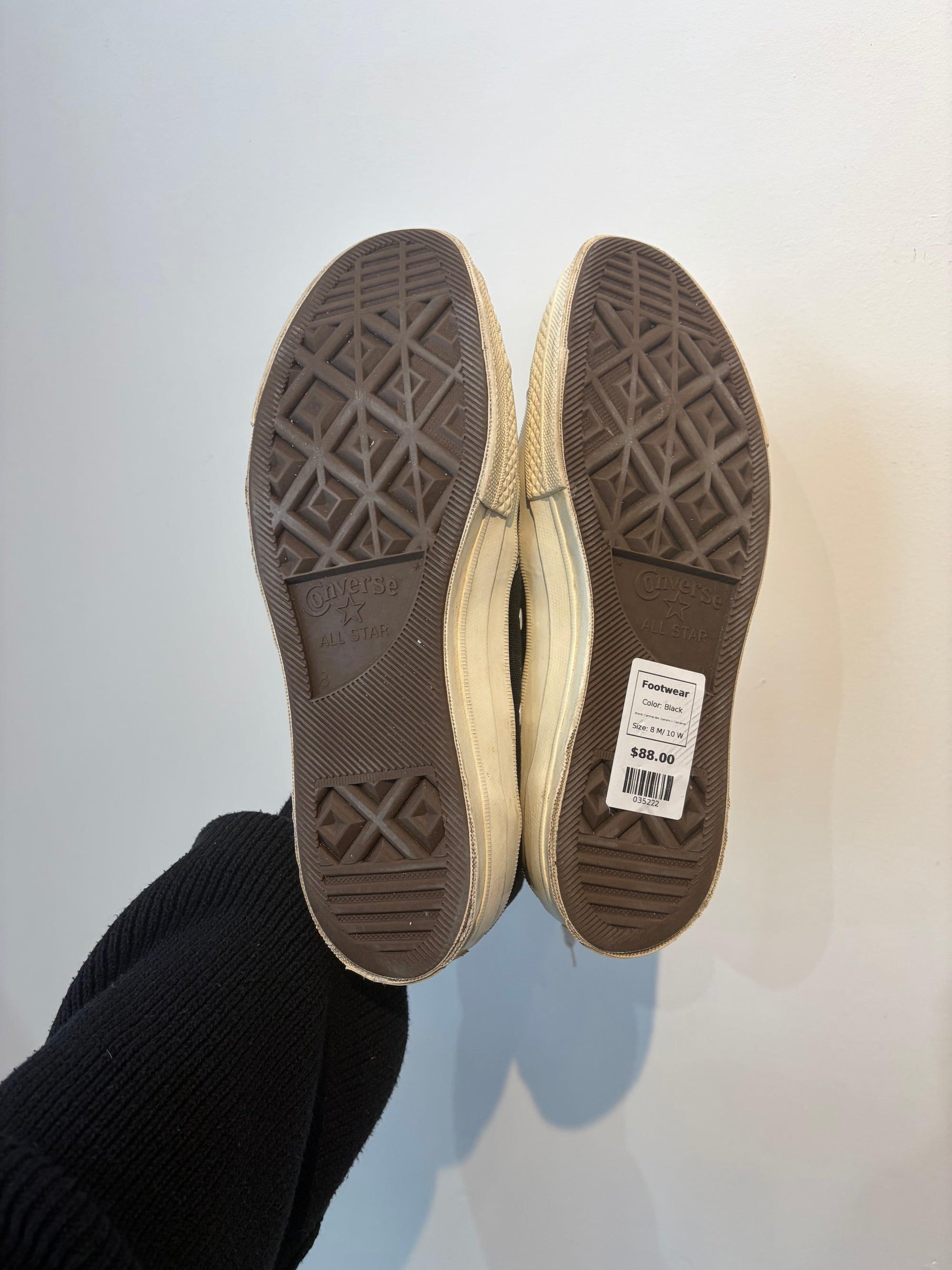 Comme des Garcons x Converse Big Heart High Top, Footwear Black, 8 M/ 10 W