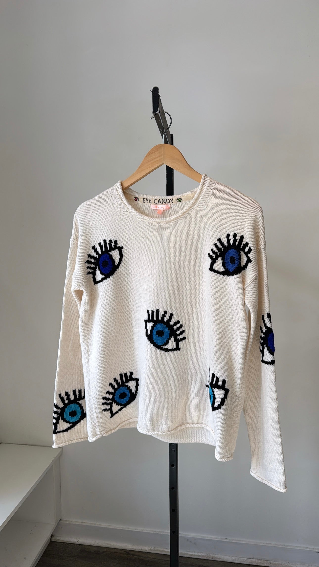 Lisa Todd Eyes on You cream sweater, Small