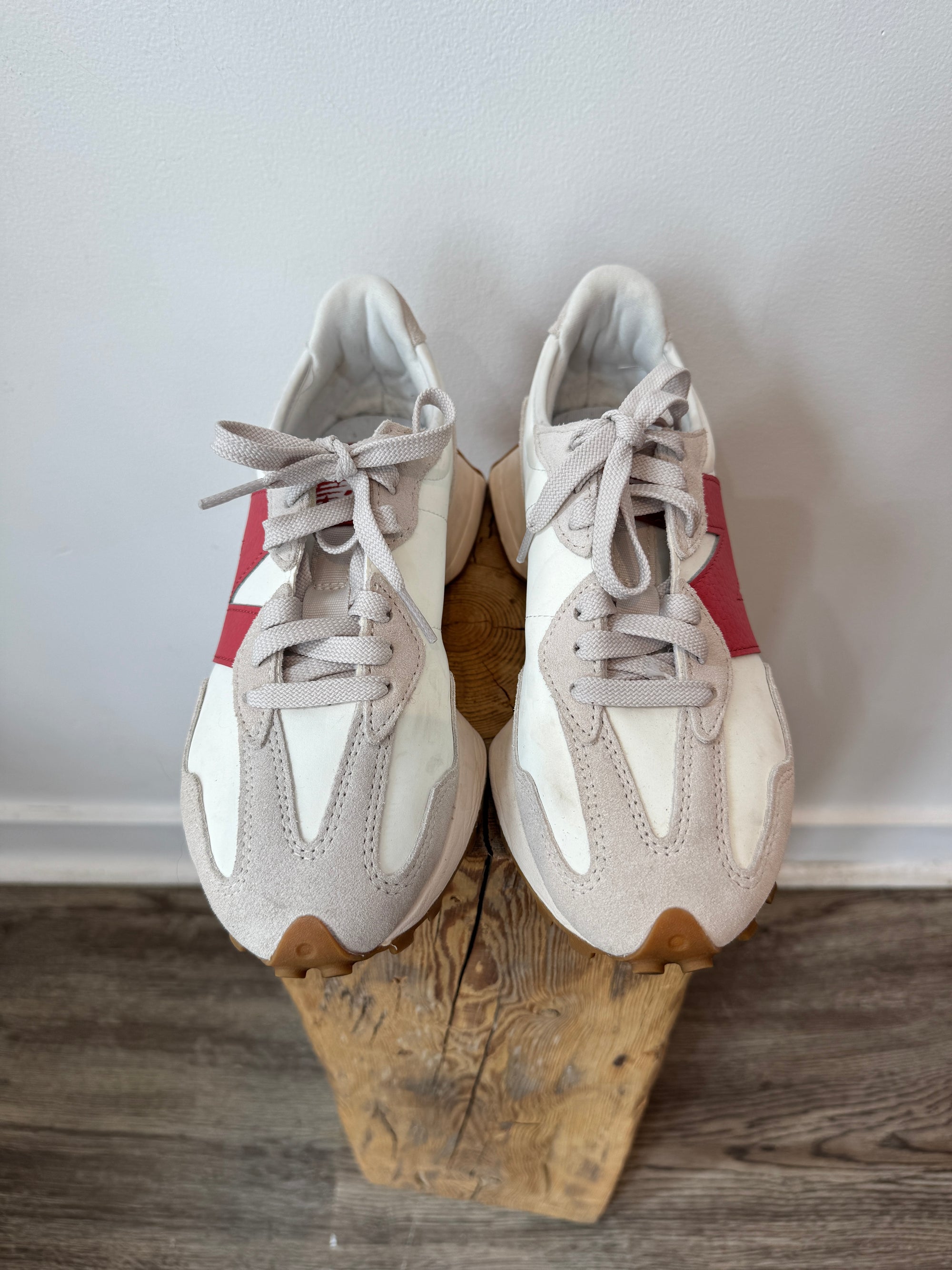 New Balance 327 sneakers, White, Pink, 7