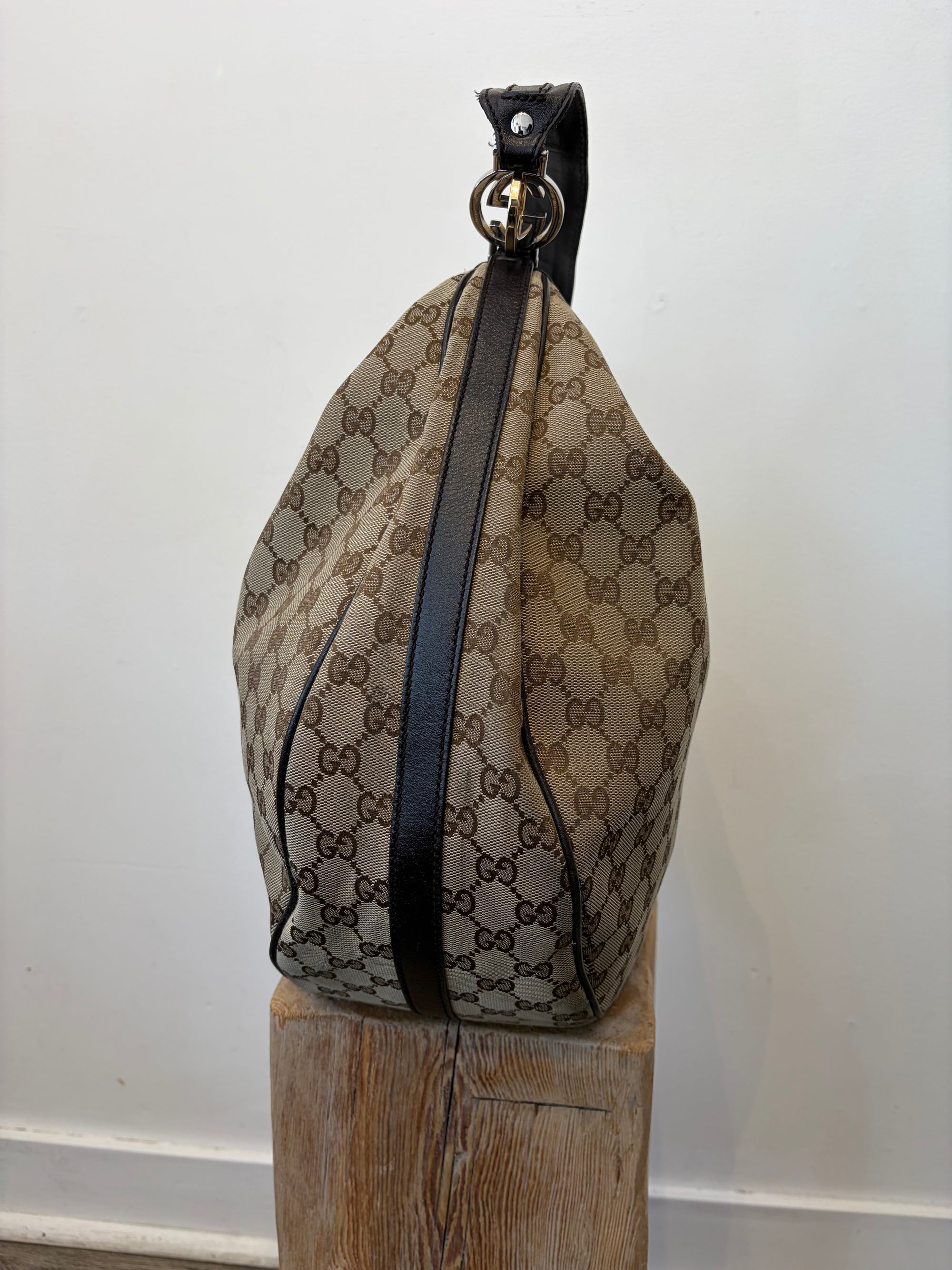 Gucci Large Twins Hobo Bag, Brown, Large