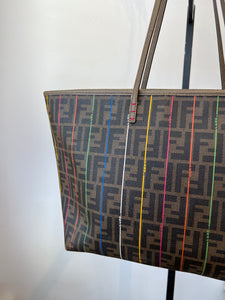 Fendi Zucca Spalmati Tote Brown Multi The Recollective