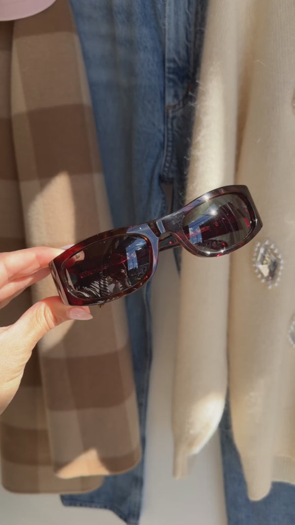 Celine Burgundy/Tortoise Sunglasses with case Tortoise celine sunglasses with - Gem main image 4