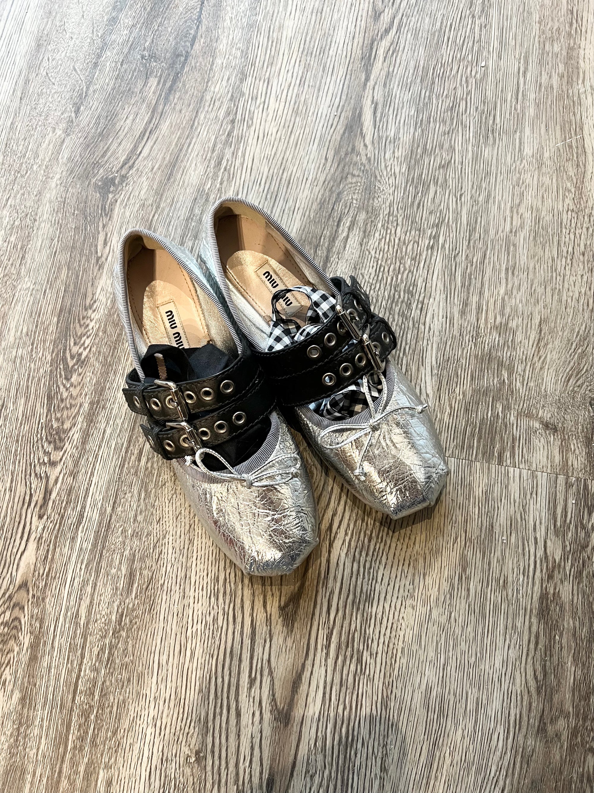 Miu Miu Naplak Ballerina Footwear, 37