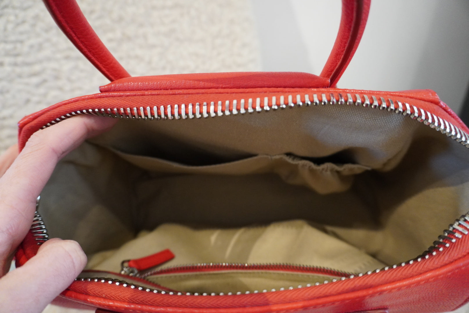 Red Givenchy Antigonia Handbags, Small