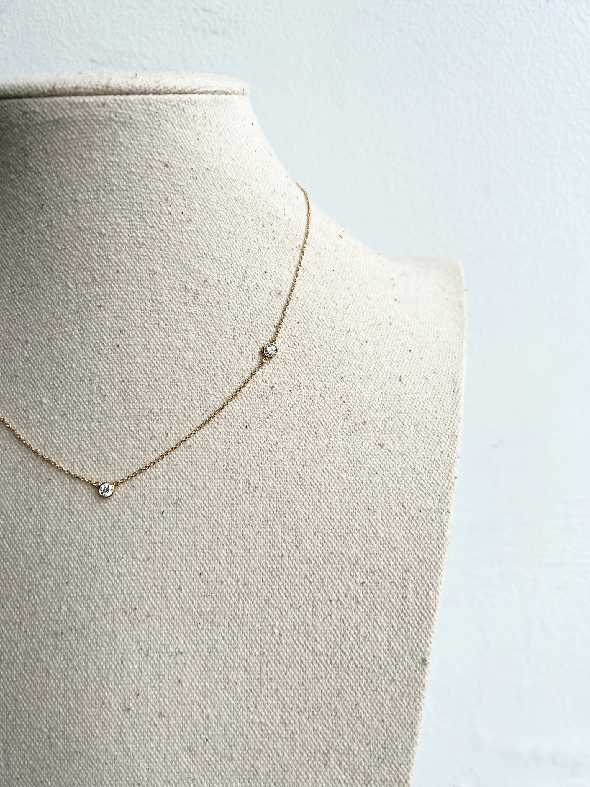 Tiffany Co. Elsa Peretti Diamonds by the Yard Necklace Gold