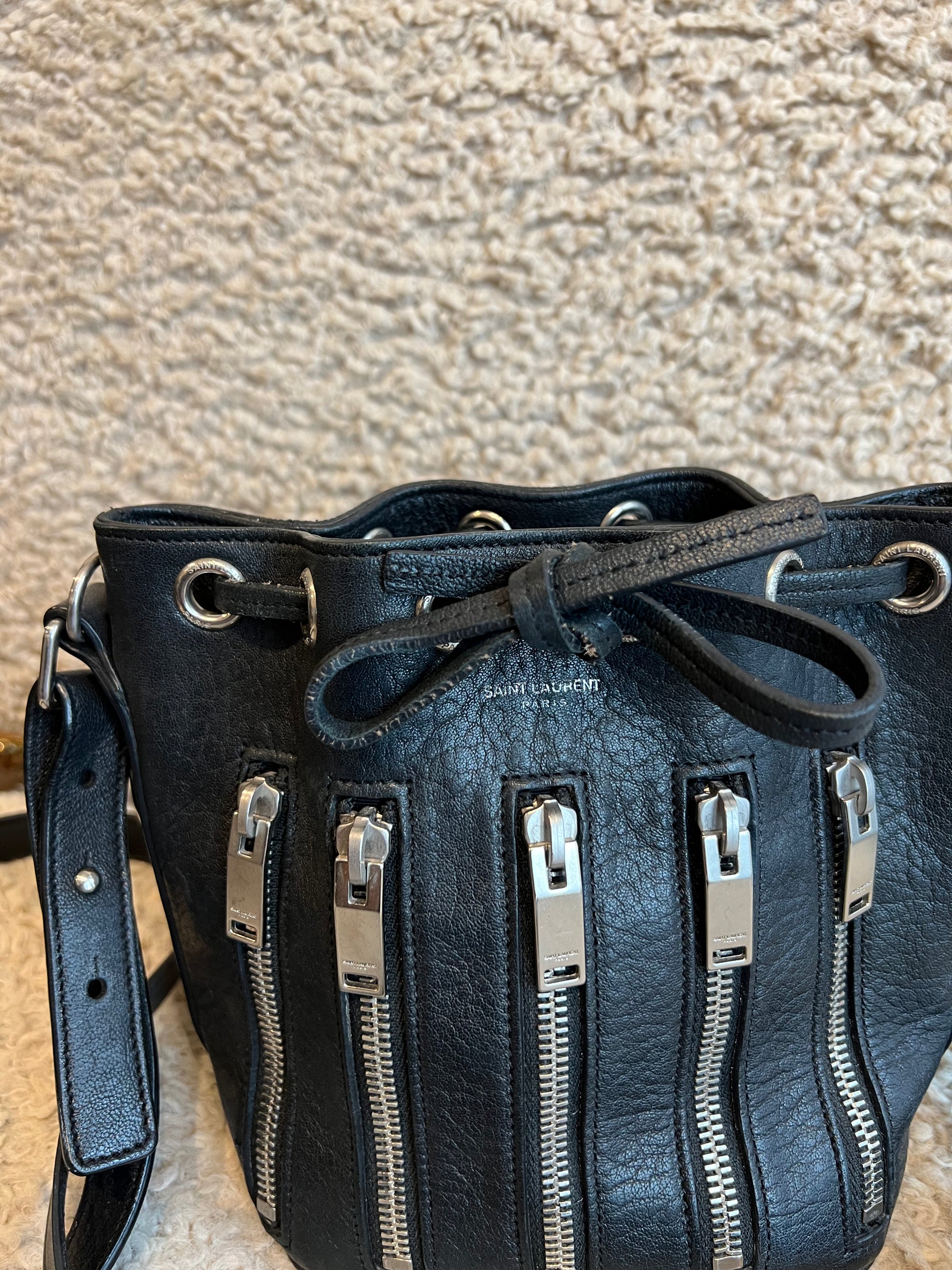 Saint laurent 2025 rider bucket bag
