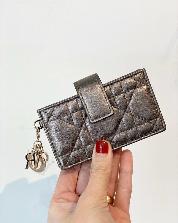 Lady Dior 5 Gusset Card Holder - The Recollective