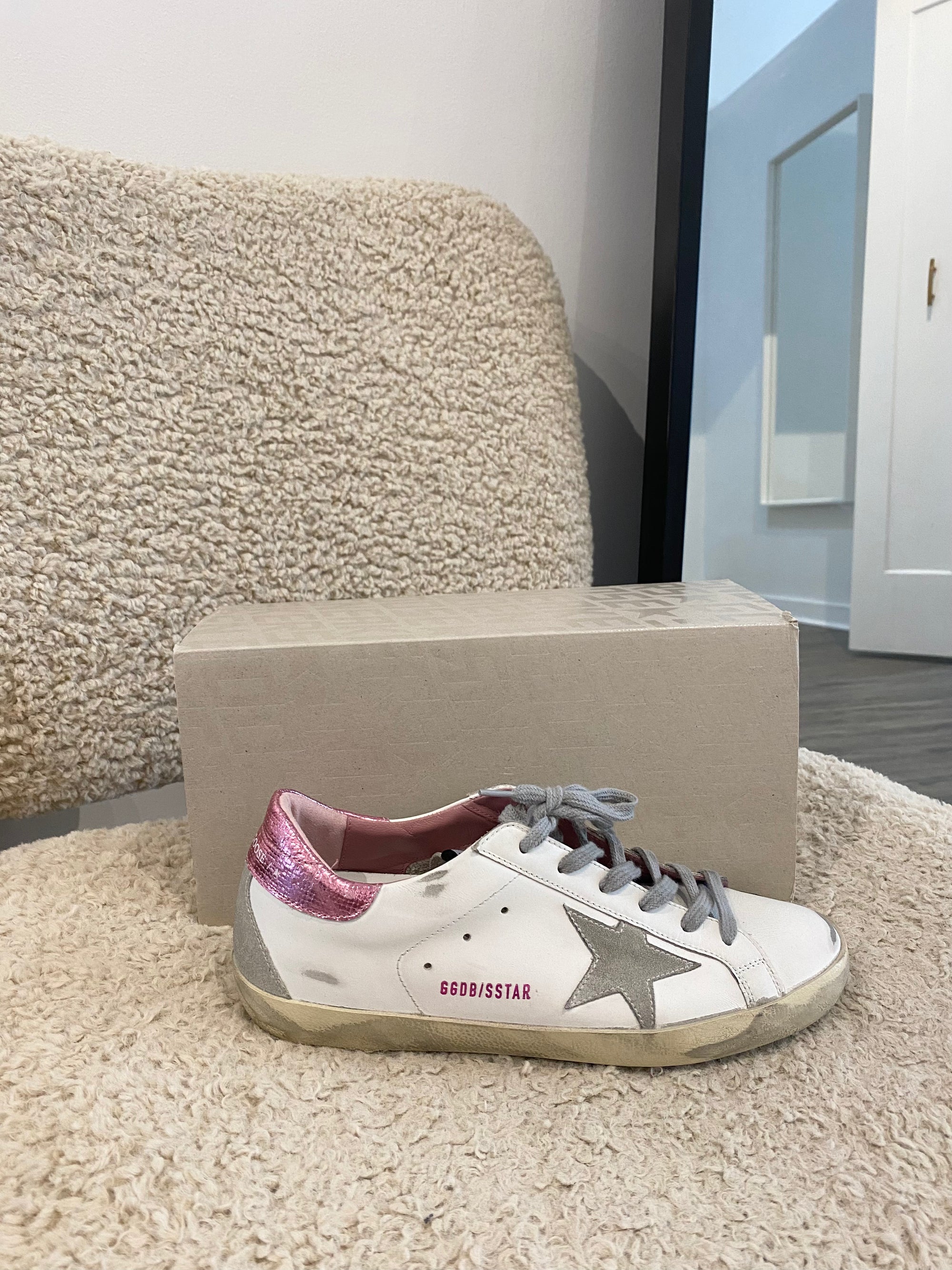 pink star golden goose sneakers unicohs