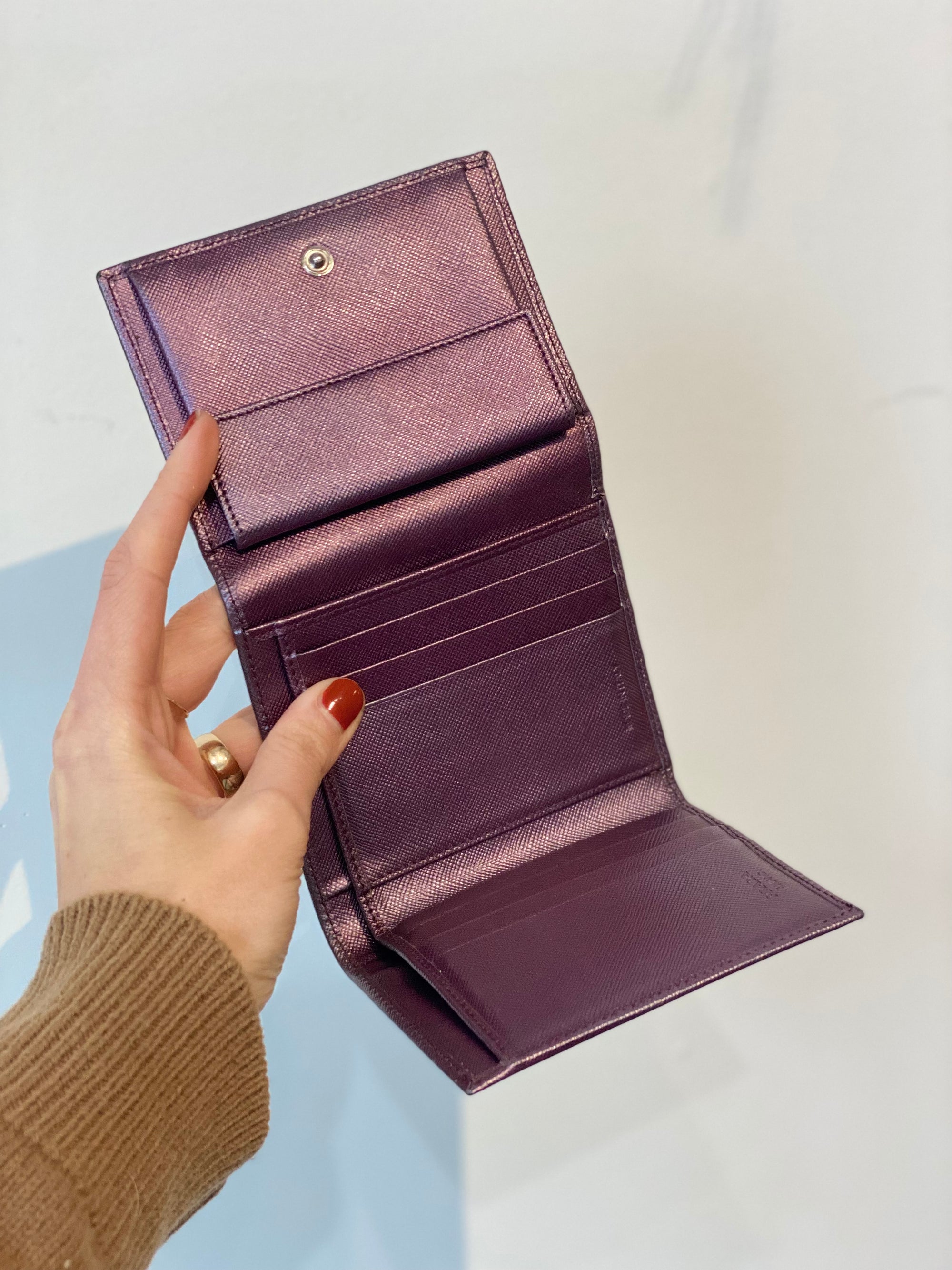 Purple Prada Safiano Wallet